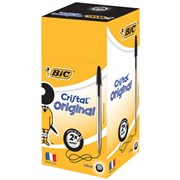 Bic 10204 Cristal Ballpoint Pen Medium 10mm Black Box 50