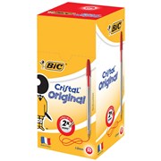 Bic 10203 Cristal Ballpoint Pen Medium 10mm Red Box 50