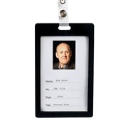 Rexel 9901002 ID Card Holder Rigid Black Pack 6