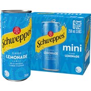 Schweppes Lemonade 250ml Cans Pack 6