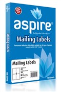 Aspire Address Labels Laser Inkjet 991 x 139mm 4 Per Sheet Pack 100