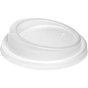 BIOPAK Bio Cup Lid 80mm PS White Small suit 612oz Pack 50