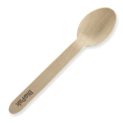 Biopak Disposable Wooden Teaspoons 160mm Pack 100