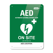 CARDIACT Poly AED On Site Sign 225 x 30cm