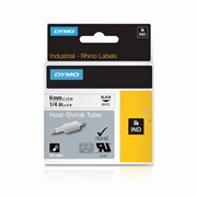 Dymo Rhino 18051 Industrial Heat Shrink 6mm Black on White