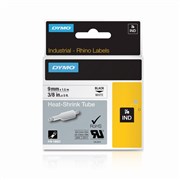 Dymo Rhino 18053 Industrial Heat Shrink 9mm Black on White