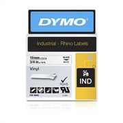 Dymo Rhino 18445 Vinyl Tape 19mm x 55m Black On White