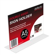 Deflecto 47911 Sign Holder Double Sided A5 Landscape