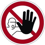 Durable 173003 Sign Safety Marking Entry Prohibited Red