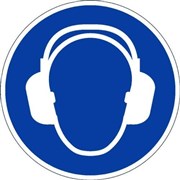 Durable 172906 Sign Safety Marking Use Ear Protection Blue