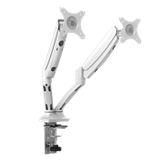 Executive Gas Spring Dual Monitor Arm Clamp Fix Kit Included White