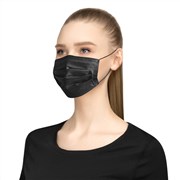 Black Disposable Face Mask 3 Ply Box 50