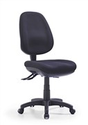 Express P350H High Back Typist Ergonomic Chair Adjustable Back No Arms Black Fabric