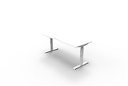 Boost Plus Single Sided Workstation 1800mm x 750mm  White Frame with Natural White Top
