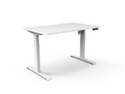 Boost Light Single Sided Workstation 1200mm x 750mm White Frame with Natural White Top