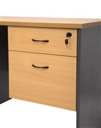 Pedestal Fixed 2 Drawer Lockable 1 File  1 Personal Drawer Beech Ironstone