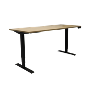 Boost Plus Single Sided Workstation 1200mm x 750mm Black Frame with Natural Oak Top