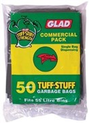 Glad Garbage Bags 55L Green Pack 50