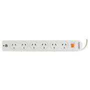 Powerboard I521 6 Outlet with Overload Protection  Master Switch White