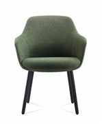 Aspen Tub Chair 4 Leg  Black Base in Olive Fabric