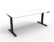 Boost Plus Single sided Workstation 1200mm x 750mm Black Frame with Natural White Top