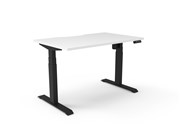 Boost Light Single Sided Workstation 1200mm x 750mm Black Frame with Natural White Top