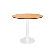 Estilo Round Table 900mm White Disc Base Beech Top