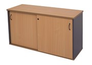 Sliding Door Credenza 1800W x 450D x 730H mm  Beech Ironstone