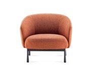 Cosmos Single  Seater Lounge Chair Rust Fabric