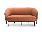 Cosmos 2  Seater Lounge Chair Rust Fabric