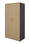 Stationery Cupboard Half Door  900W x 450D x 1800H mm Natural Oak  Ironstone