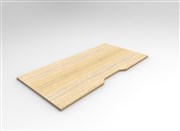 Desk Top Only Scalloped 1500mm W x 750mm D  Natural Oak