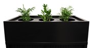 Planter Box to Suit GO Tambour Cupboards 900mm W x 473mm D x 230mm H with 3 x 200mm Cutouts Black
