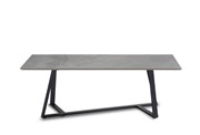Piedra Coffee Table 1200mm x 600mm x 420mm H Carrara Top Black Frame
