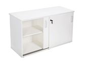 Rapid Vibe Credenza Sliding Doors Lockable 1200mm W x 450mm D x 730mm H Natural White