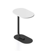 Selene Side Table Black Frame with Natural White Top