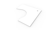 Desk Top Corner Workstation 1500mm x 1500mm x 700mm Inc Cable Holes Natural White