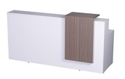 Urban Reception Counter 2200mm W x 800mm D x 1150mm H Natural White  Driftwood
