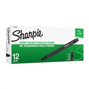 Sharpie 1742663 Fineliner Pen 04mm Black Box 12