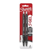 Sharpie 2096156 SGel Retractable Gel Pen 07mm Black Pack 2